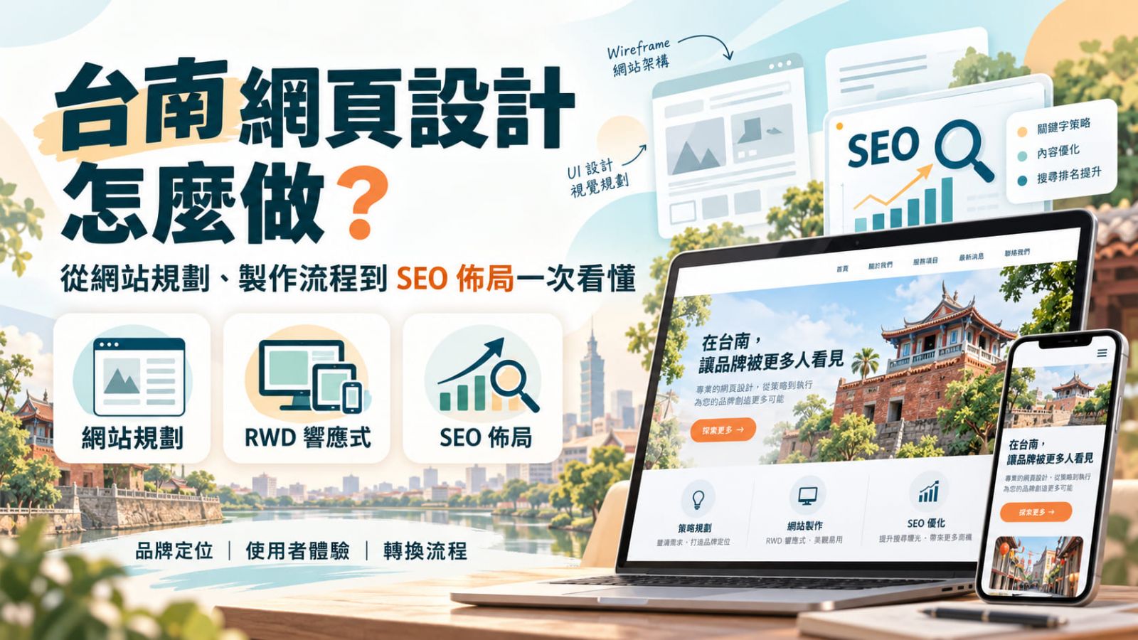 台南網頁設計怎麼做?從網站規劃、製作流程到 SEO 佈局一次看懂